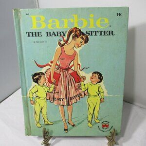 Vintage 1964 Mattel Barbie the Baby Sitter Babysitter Wonder Books Children Girl